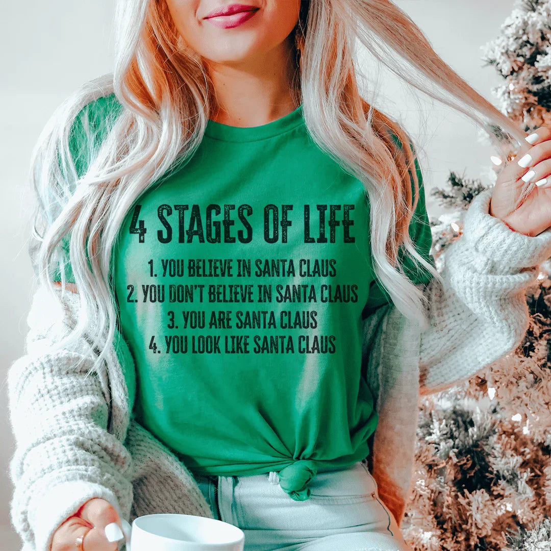 4 Stages Of Life Christmas Tee product image 3