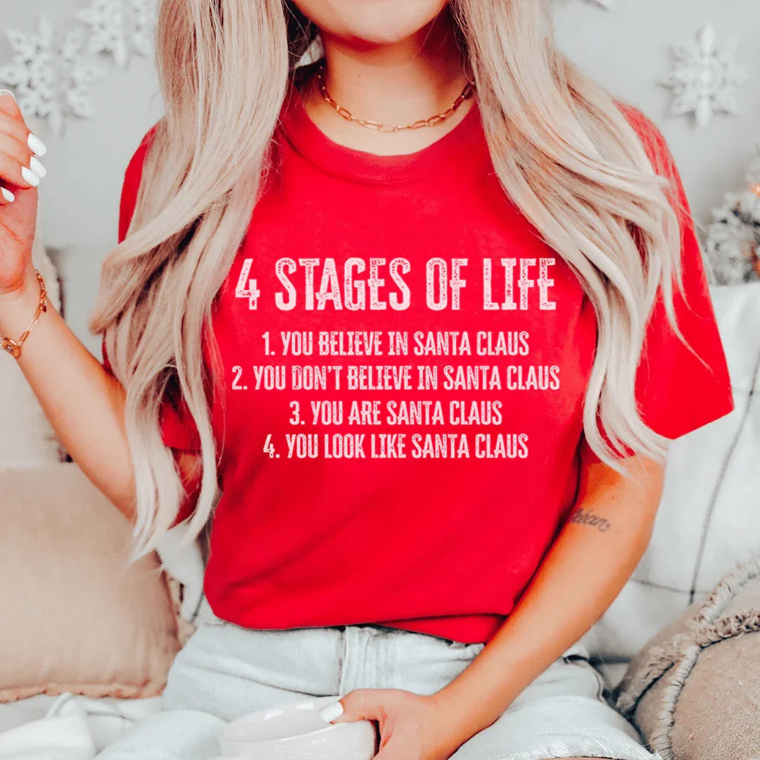 4 Stages Of Life Christmas Tee product image 1