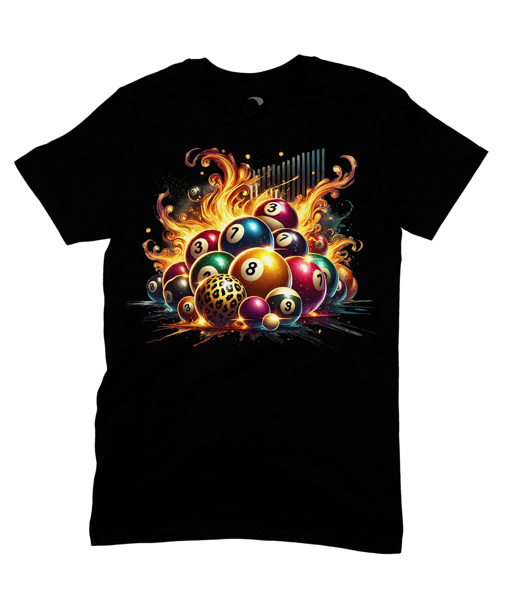 8 Ball Cluster Graphic T‑Shirt - 100% Cotton Unisex Pool product image 3