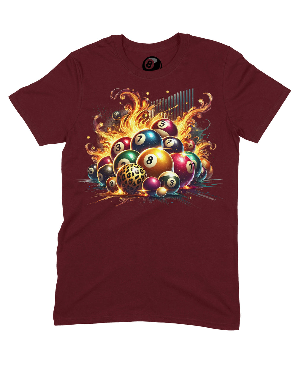 8 Ball Cluster Graphic T‑Shirt - 100% Cotton Unisex Pool product image 4