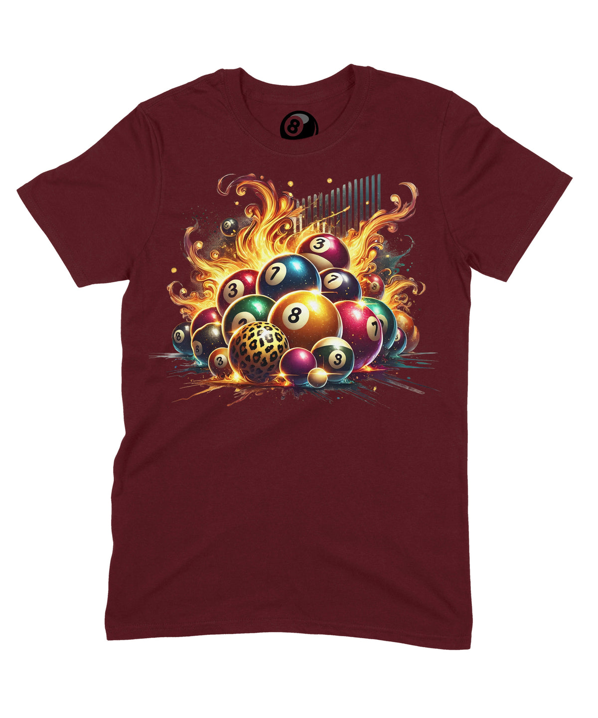 8 Ball Cluster Graphic T‑Shirt - 100% Cotton Unisex Pool product image 4