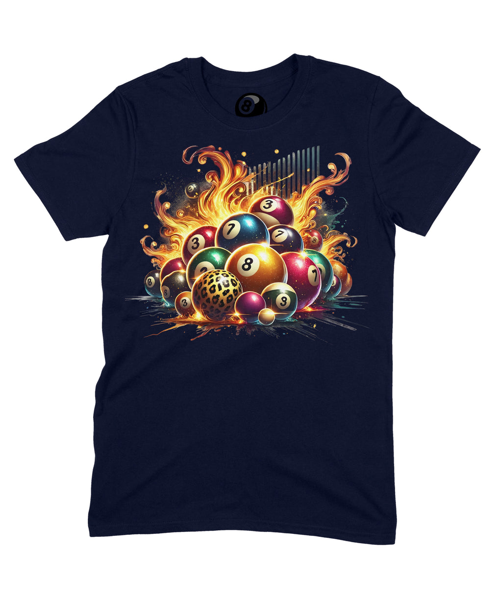 8 Ball Cluster Graphic T‑Shirt - 100% Cotton Unisex Pool product image 5