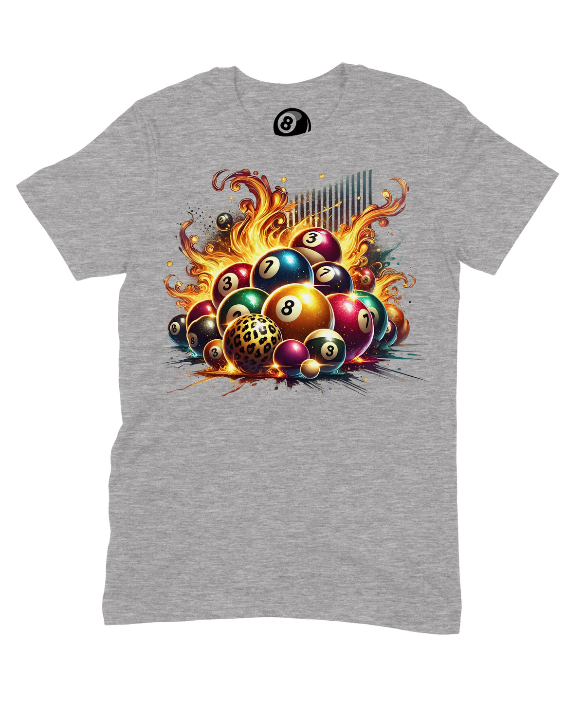8 Ball Cluster Graphic T‑Shirt - 100% Cotton Unisex Pool product image 1