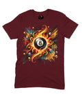 8 Ball Flame Burst Graphic T‑Shirt - 100% Cotton Unisex product image 1