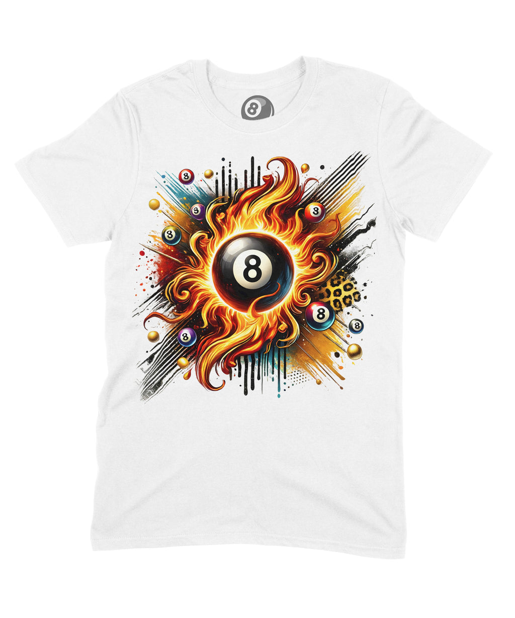 8 Ball Flame Burst Graphic T‑Shirt - 100% Cotton Unisex product image 5