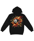 8 Ball In Flames Back Printed Hoodie product image 1