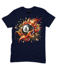 8 Ball In Flames Graphic T‑Shirt – 100% Cotton Unisex Pool product image 1