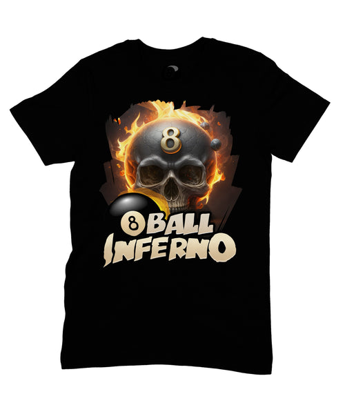 8 Ball Inferno Graphic T‑Shirt – 100% Cotton Unisex Pool & product image 1