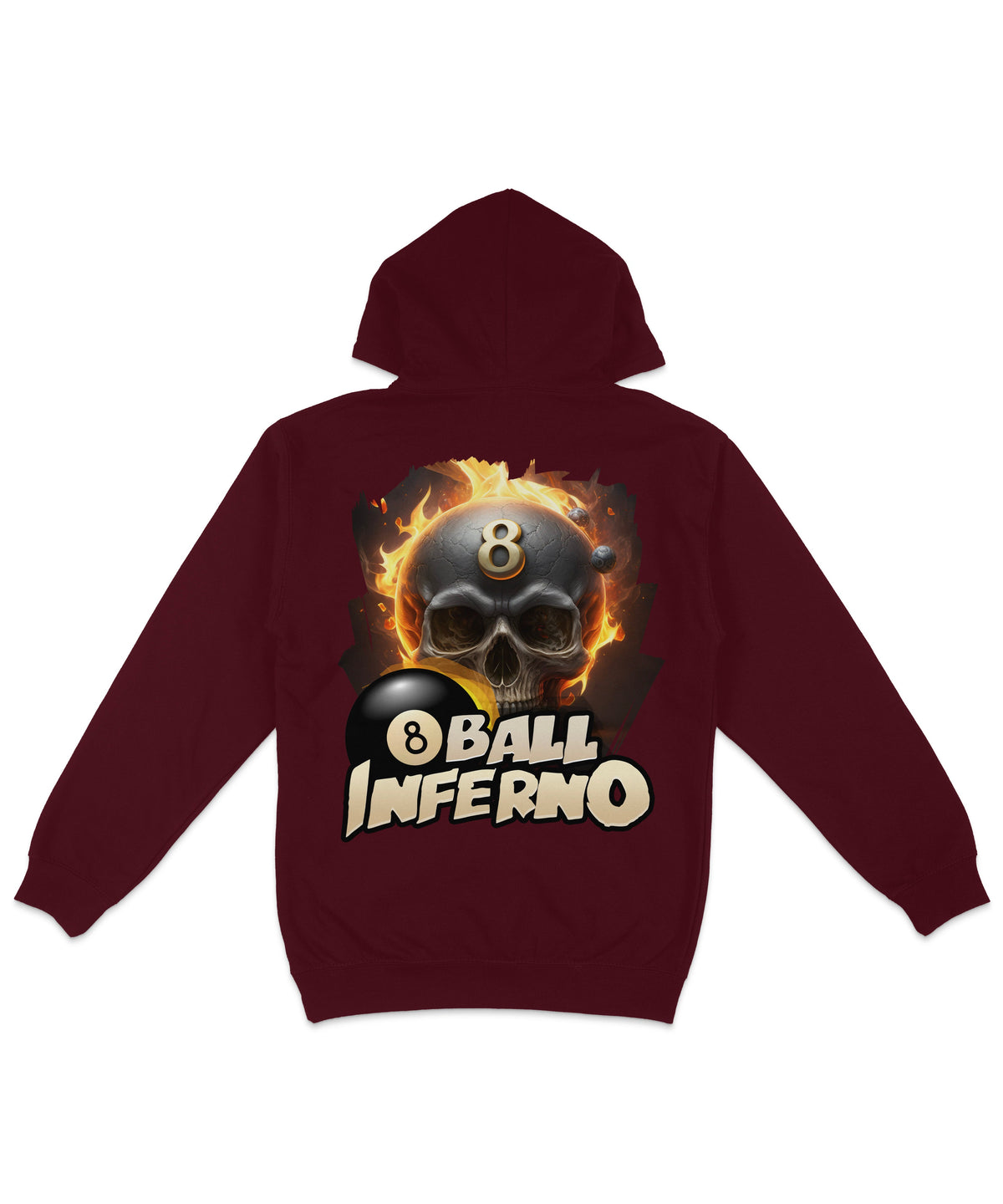 8 Ball Inferno Back Printed Hoodie product image 3