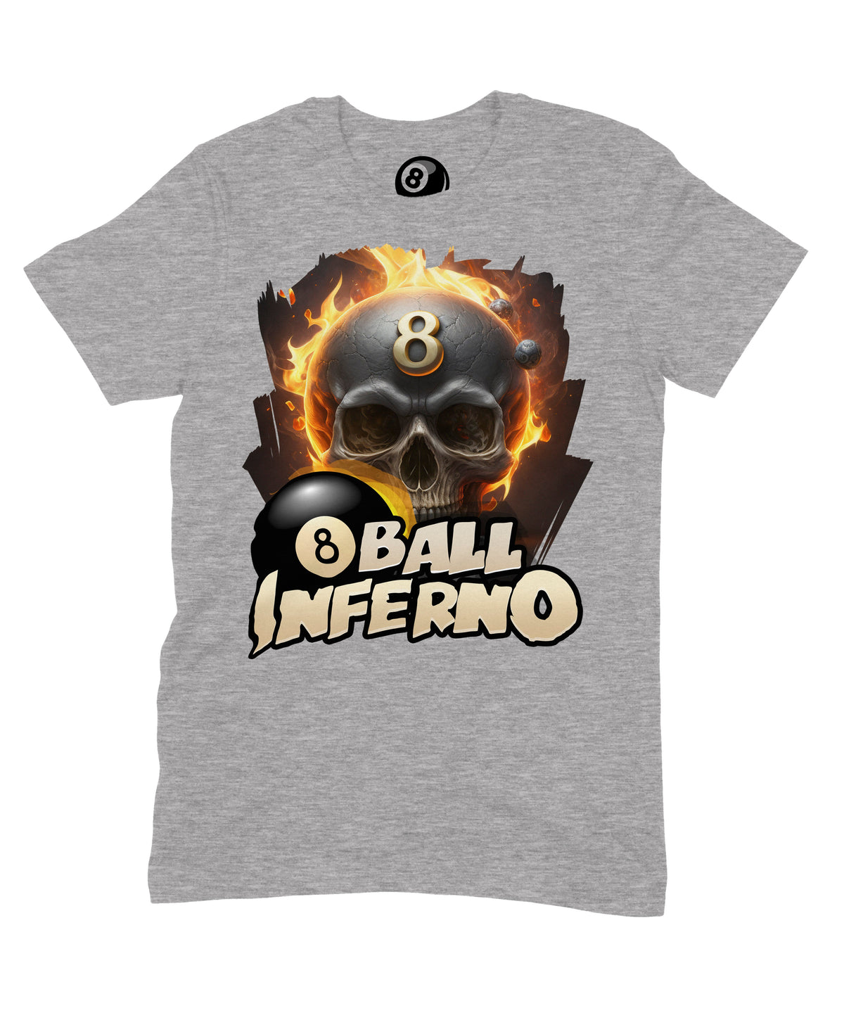 8 Ball Inferno Graphic T‑Shirt – 100% Cotton Unisex Pool & product image 4