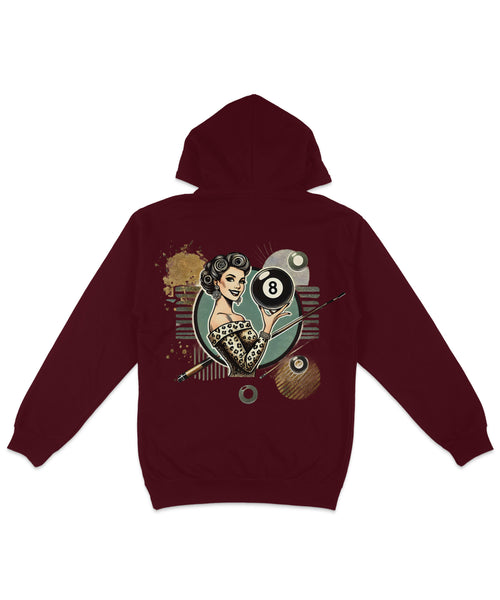 8 Ball Pin-Up Back Printed Hoodie product image 1