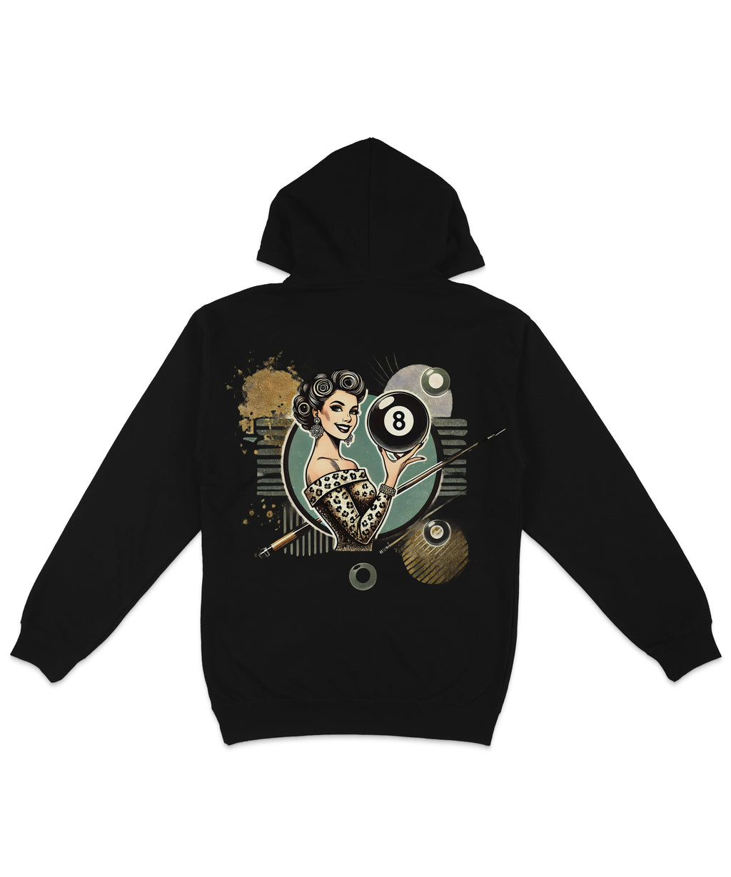 8 Ball Pin-Up Back Printed Hoodie product image 2