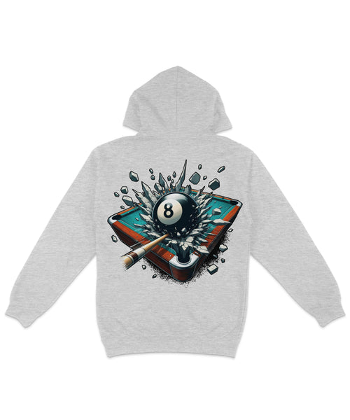 8 Ball Pool Table Back Printed Hoodie product image 1