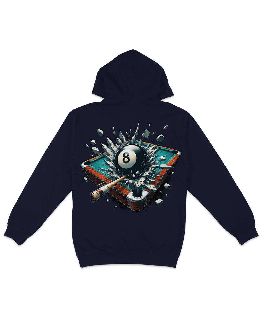 8 Ball Pool Table Back Printed Hoodie product image 4