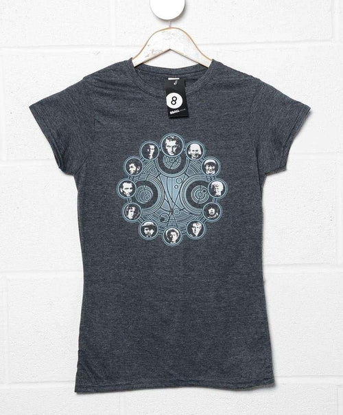 All 12 Doctors Clock Face Womens Fitted T-Shirt product image 1