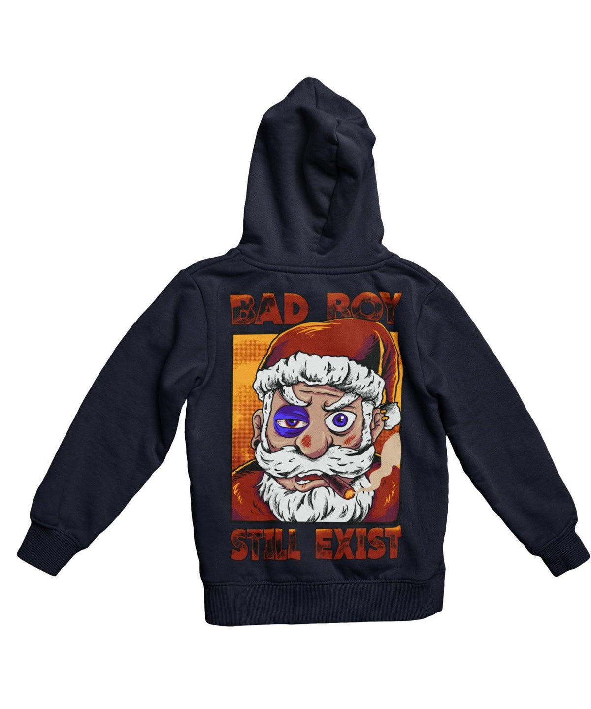 Bad Boy Santa Still Exists Back Printed Christmas Hoodie product image 4