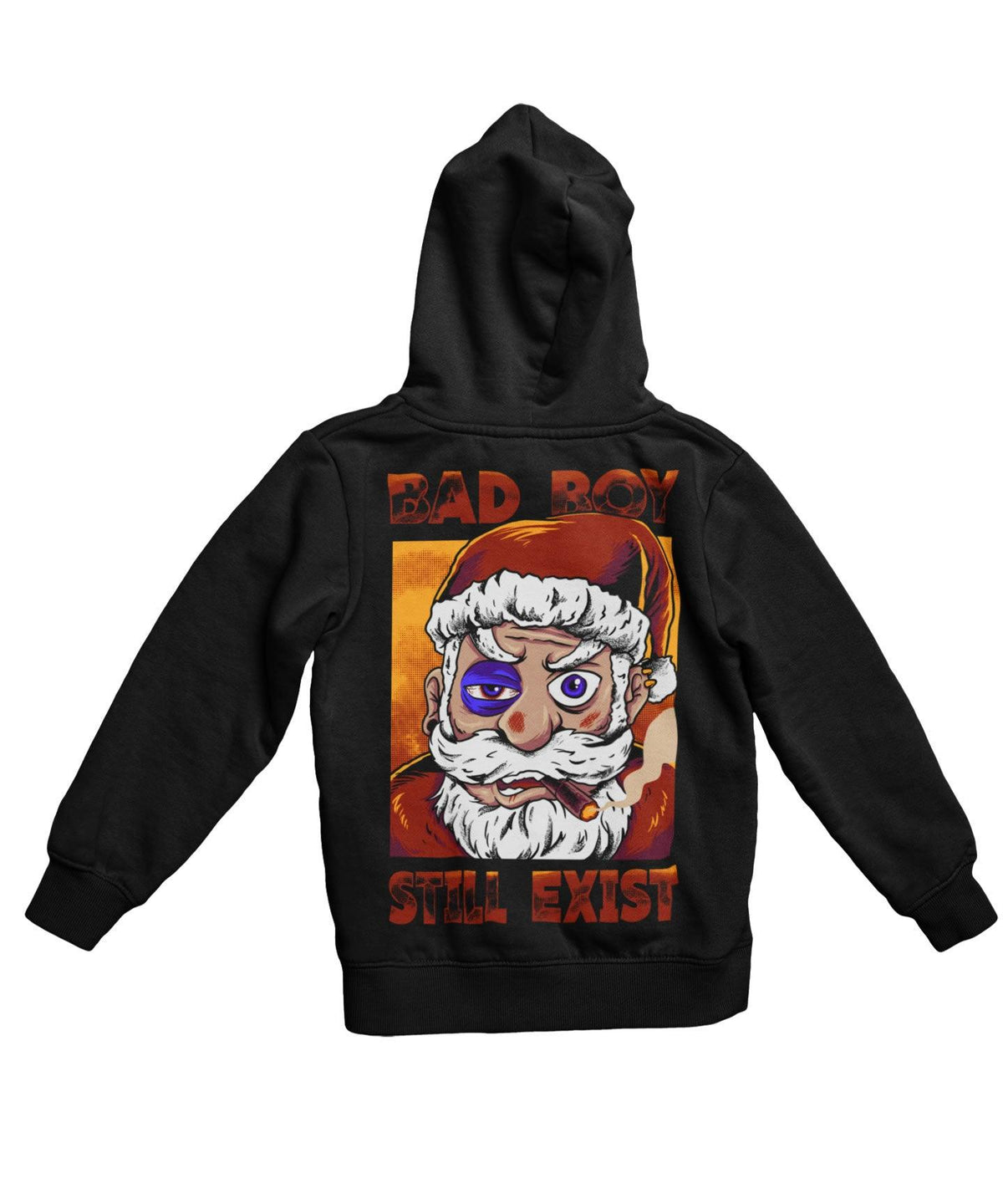 Bad Boy Santa Still Exists Back Printed Christmas Hoodie product image 2