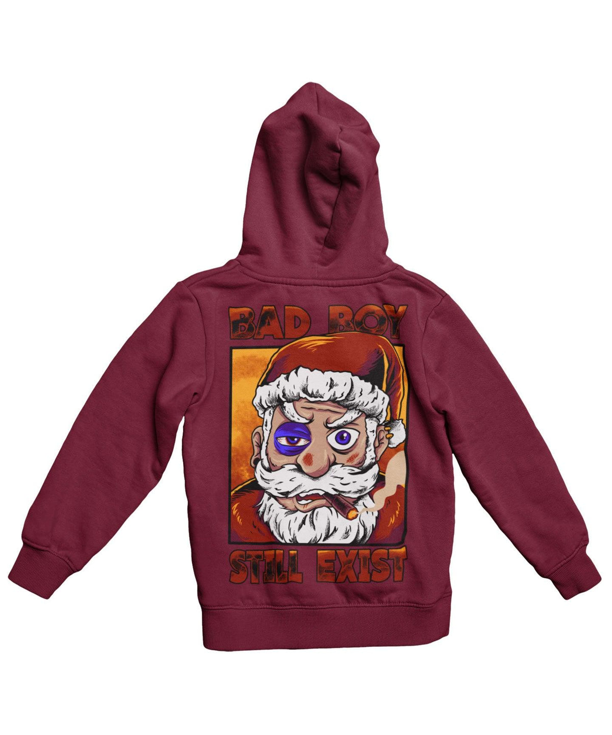 Bad Boy Santa Still Exists Back Printed Christmas Hoodie product image 3