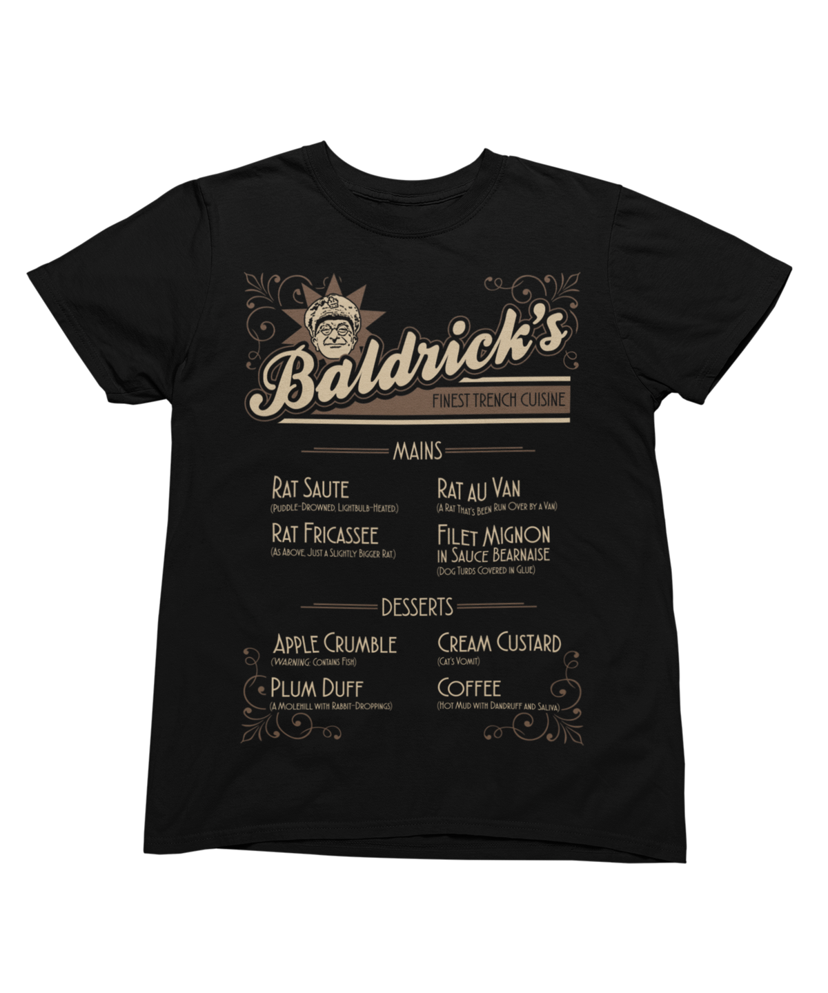 Baldrick's Trench Cuisine T-Shirt product image 1