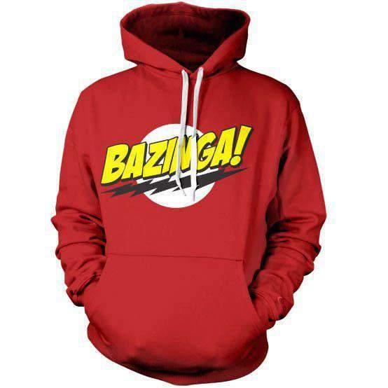 Big Bang Theory Bazinga! Sheldon Red Hoodie product image 1