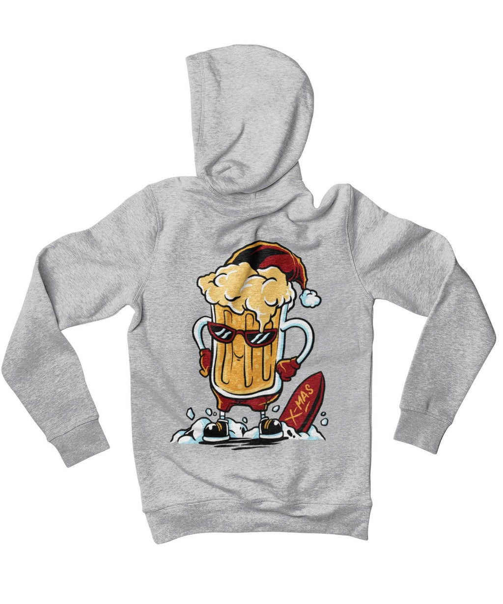 Christmas Beer Fun Santa Back Printed Hoodie product image 3