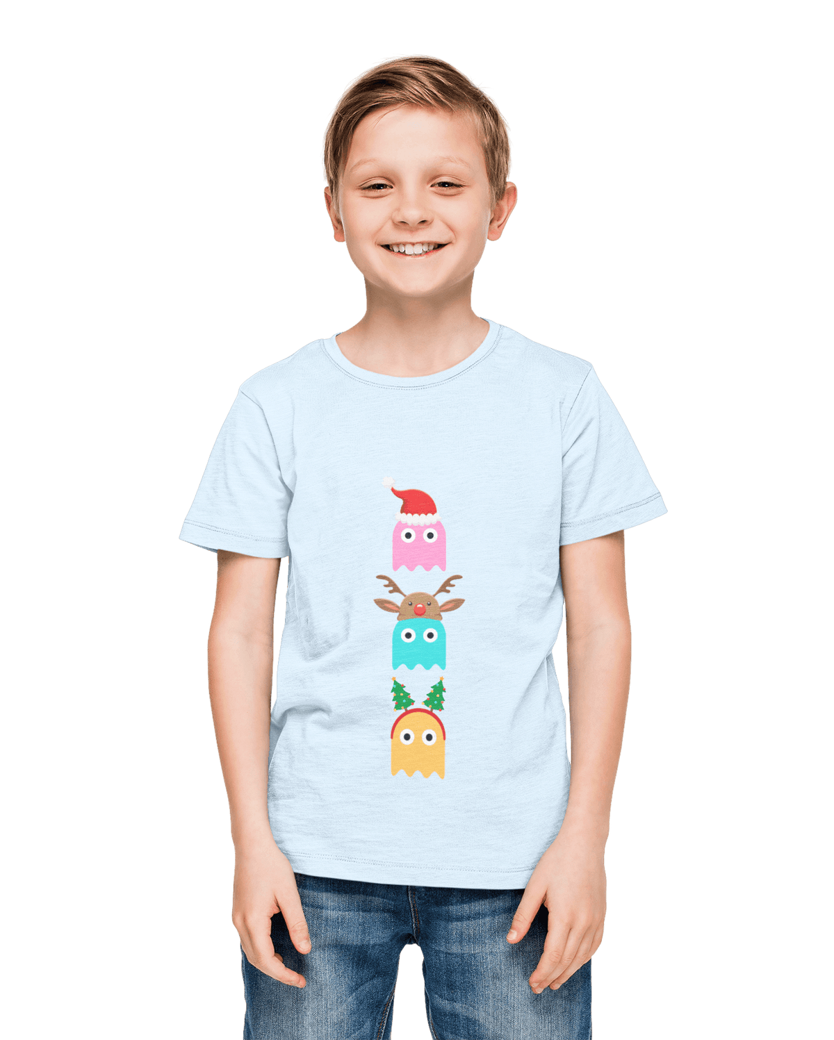 Christmas Ghost Munching Kids T-Shirt product image 5
