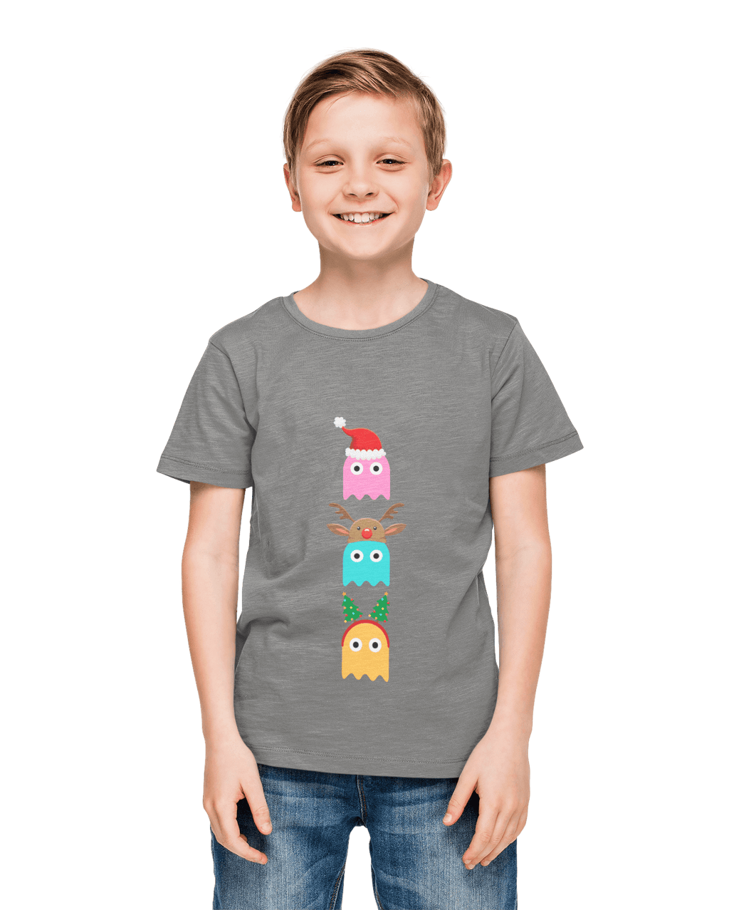 Christmas Ghost Munching Kids T-Shirt product image 4