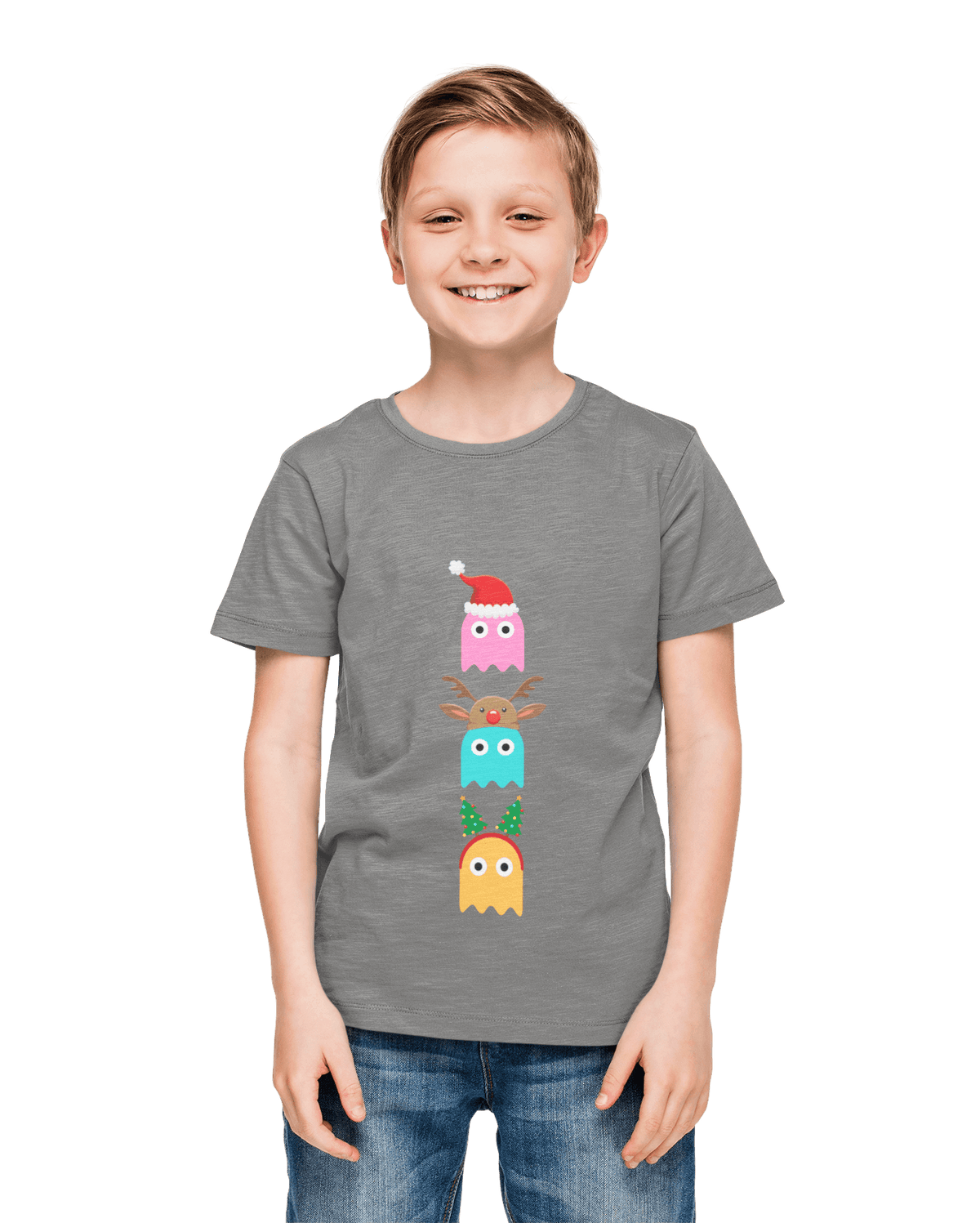 Christmas Ghost Munching Kids T-Shirt product image 4