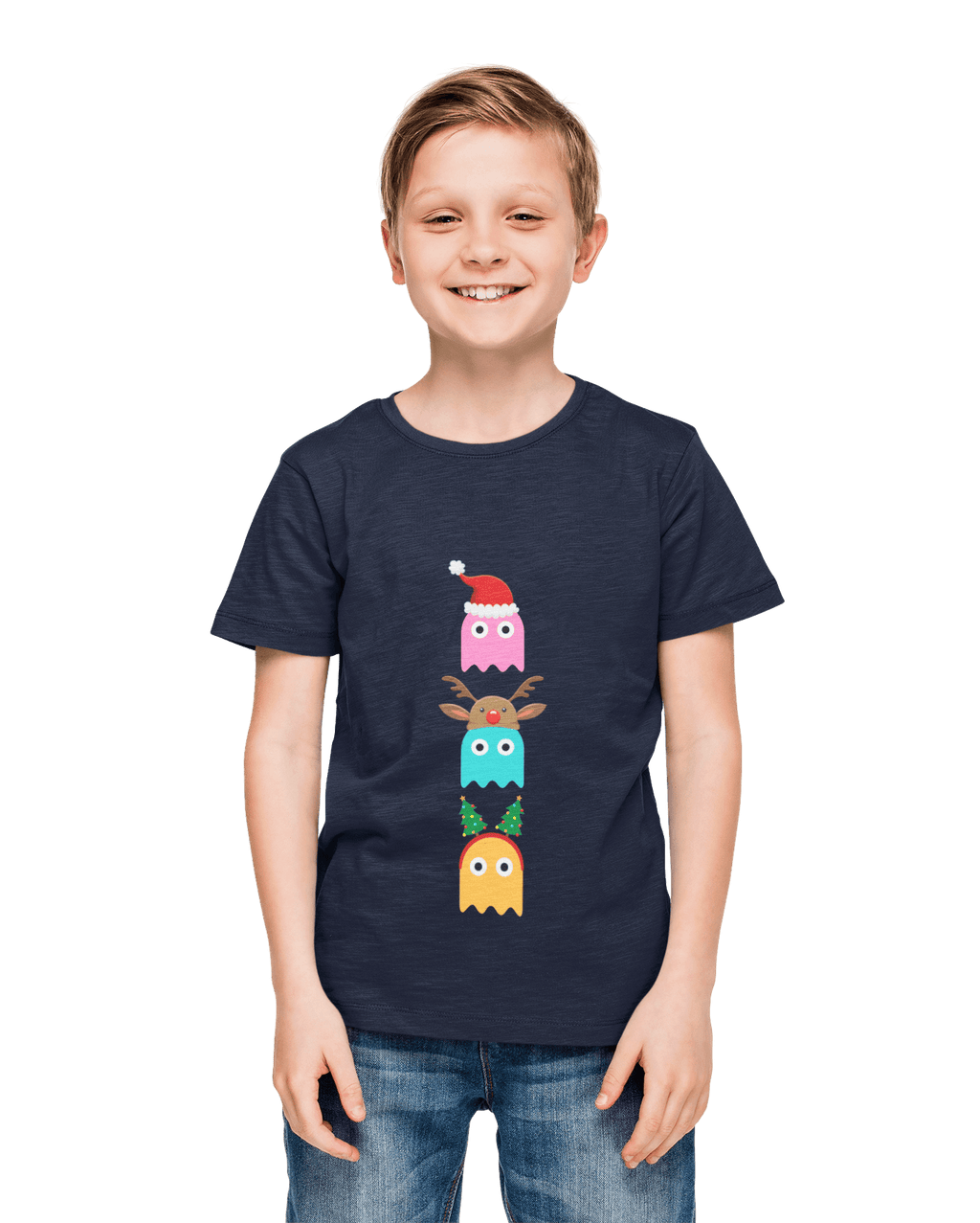 Christmas Ghost Munching Kids T-Shirt product image 3