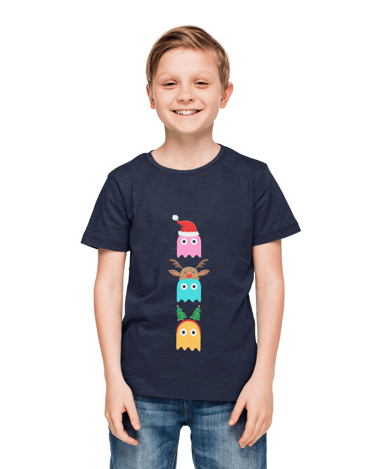Christmas Ghost Munching Kids T-Shirt product image 3