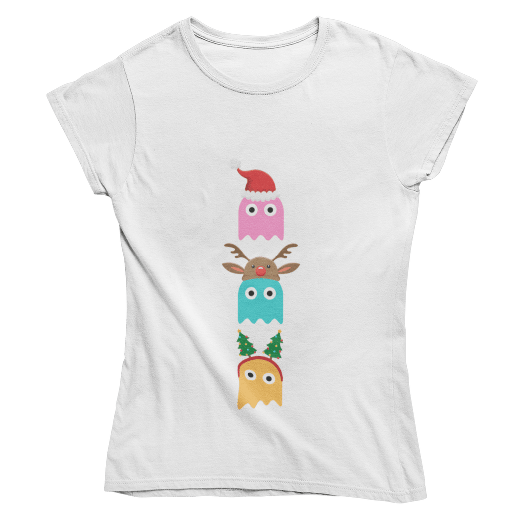 Christmas Ghost Munching Womens T-Shirt product image 12