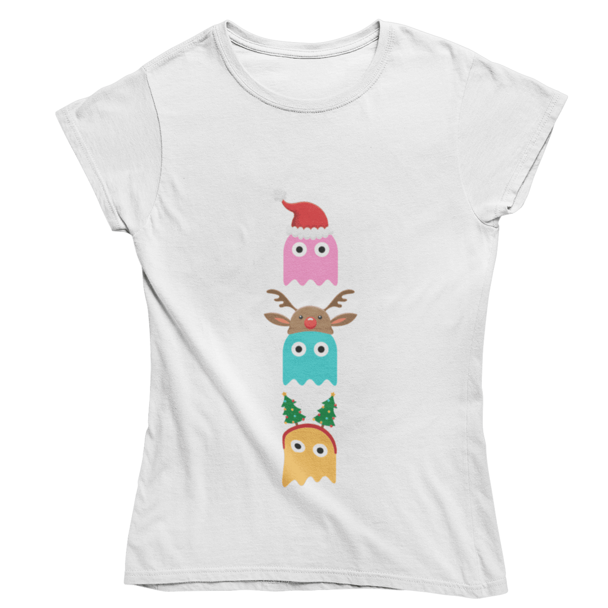Christmas Ghost Munching Womens T-Shirt product image 12