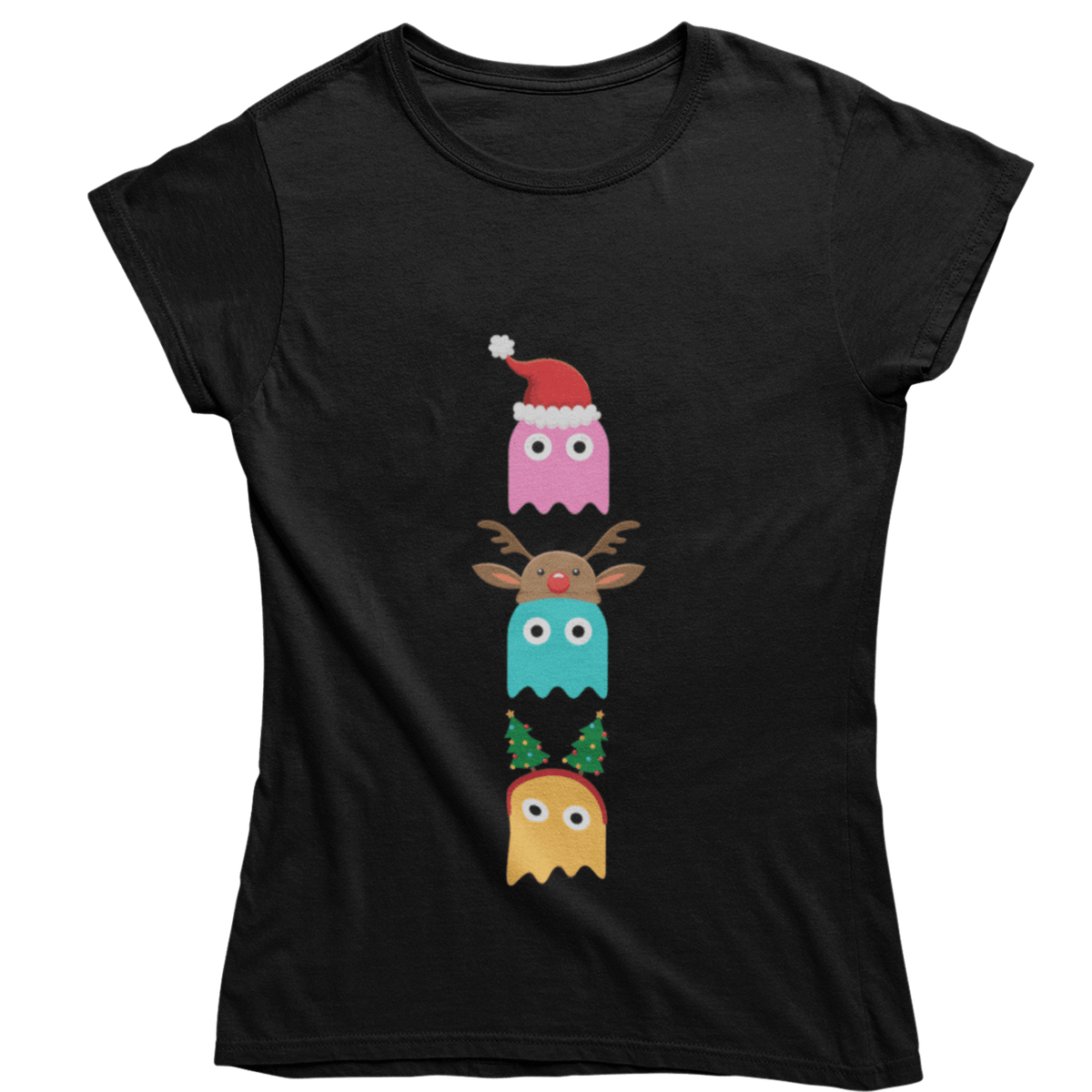 Christmas Ghost Munching Womens T-Shirt product image 9