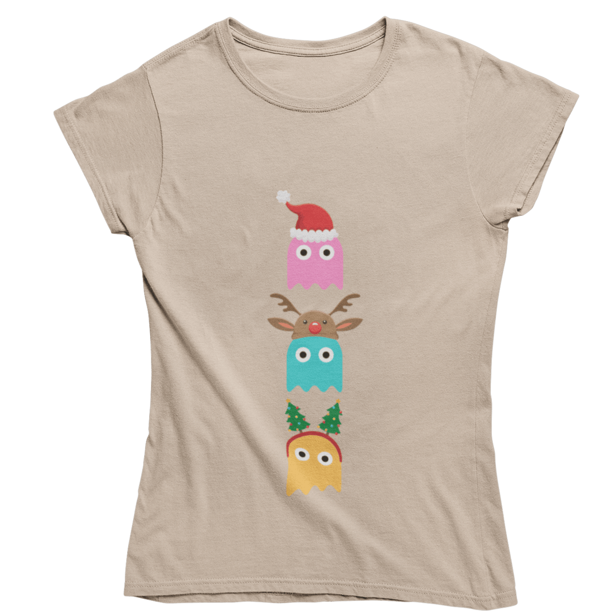 Christmas Ghost Munching Womens T-Shirt product image 13