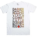 Christmas Men's Reindeer Names T-Shirt product image 1