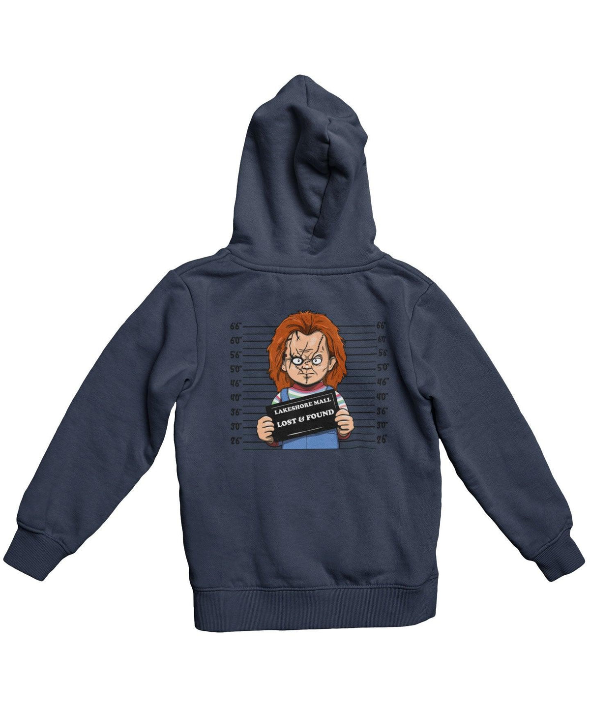 Chucky Mugshot Horror Film Tribute Adult Back Printed Hoodie product image 1