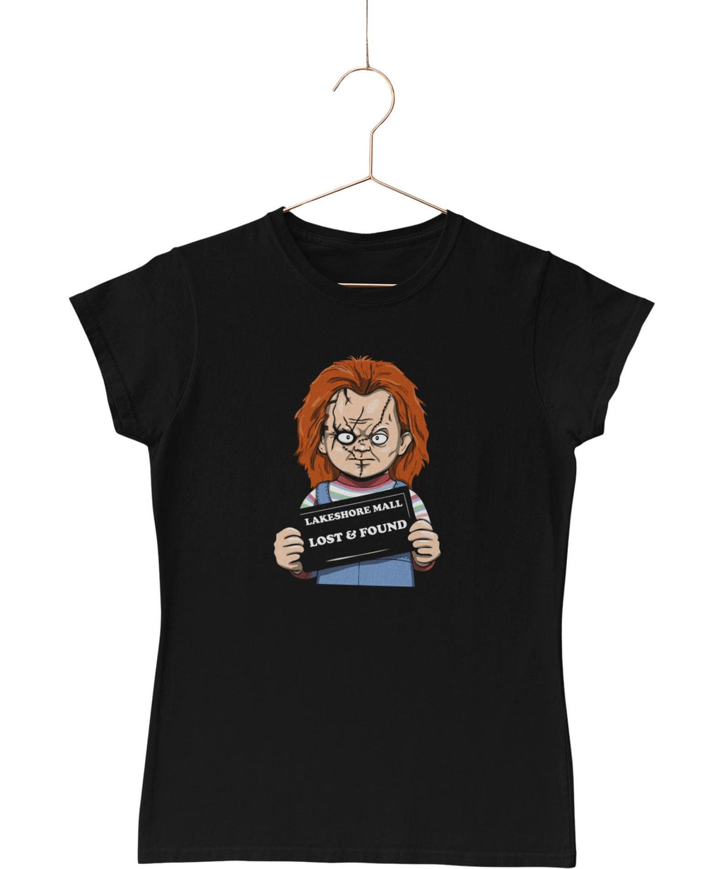 Chucky Mugshot Horror Film Tribute Fitted Womens T-Shirt product image 4