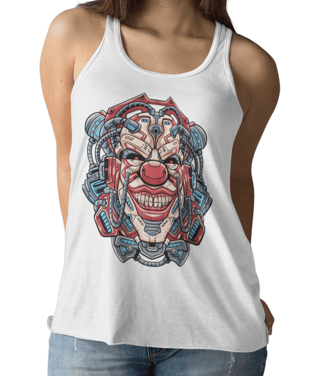 Clown Head Tattoo Design Adult Womens Vest Top