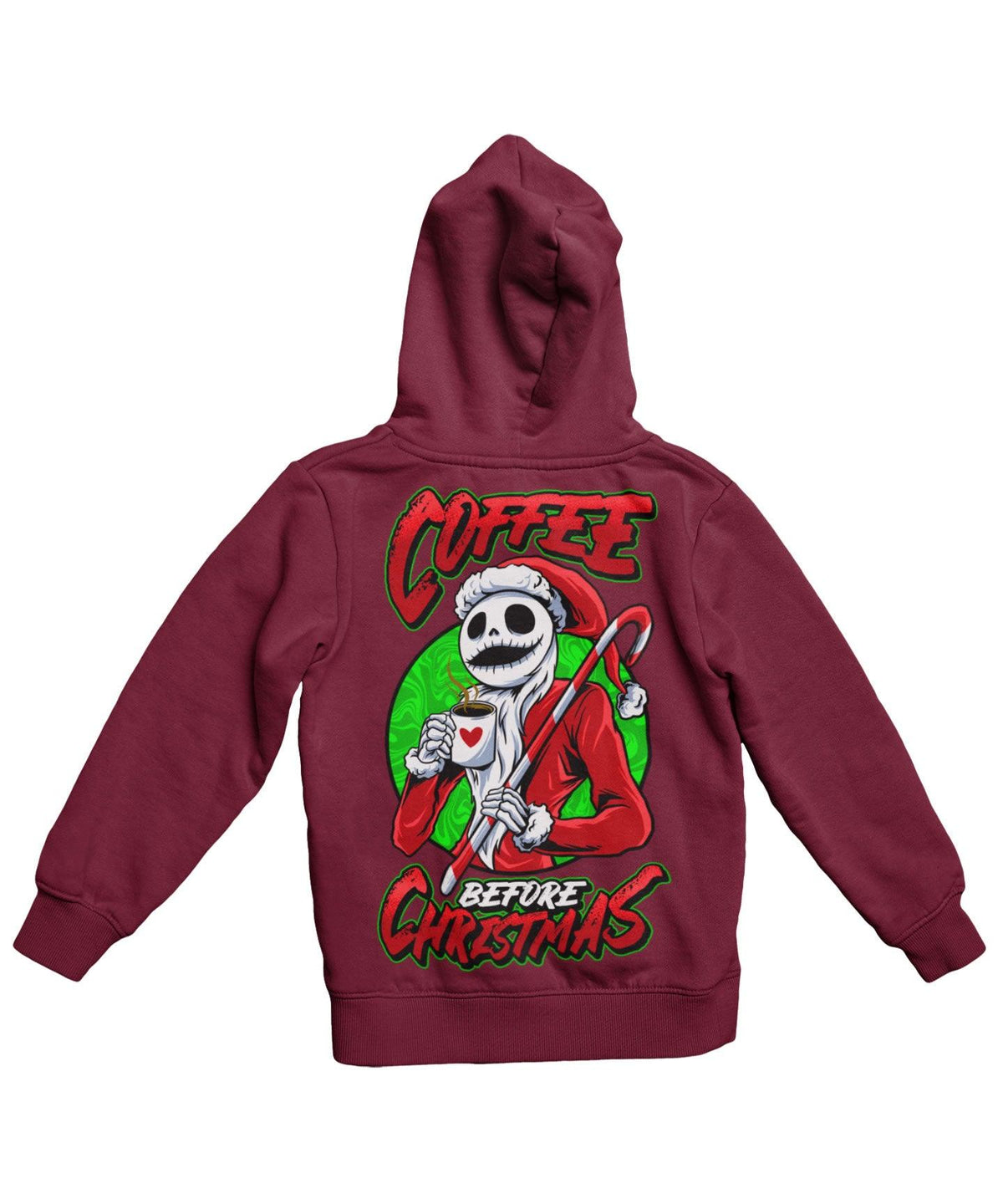 Coffee Before Christmas Back Printed Hoodie product image 3