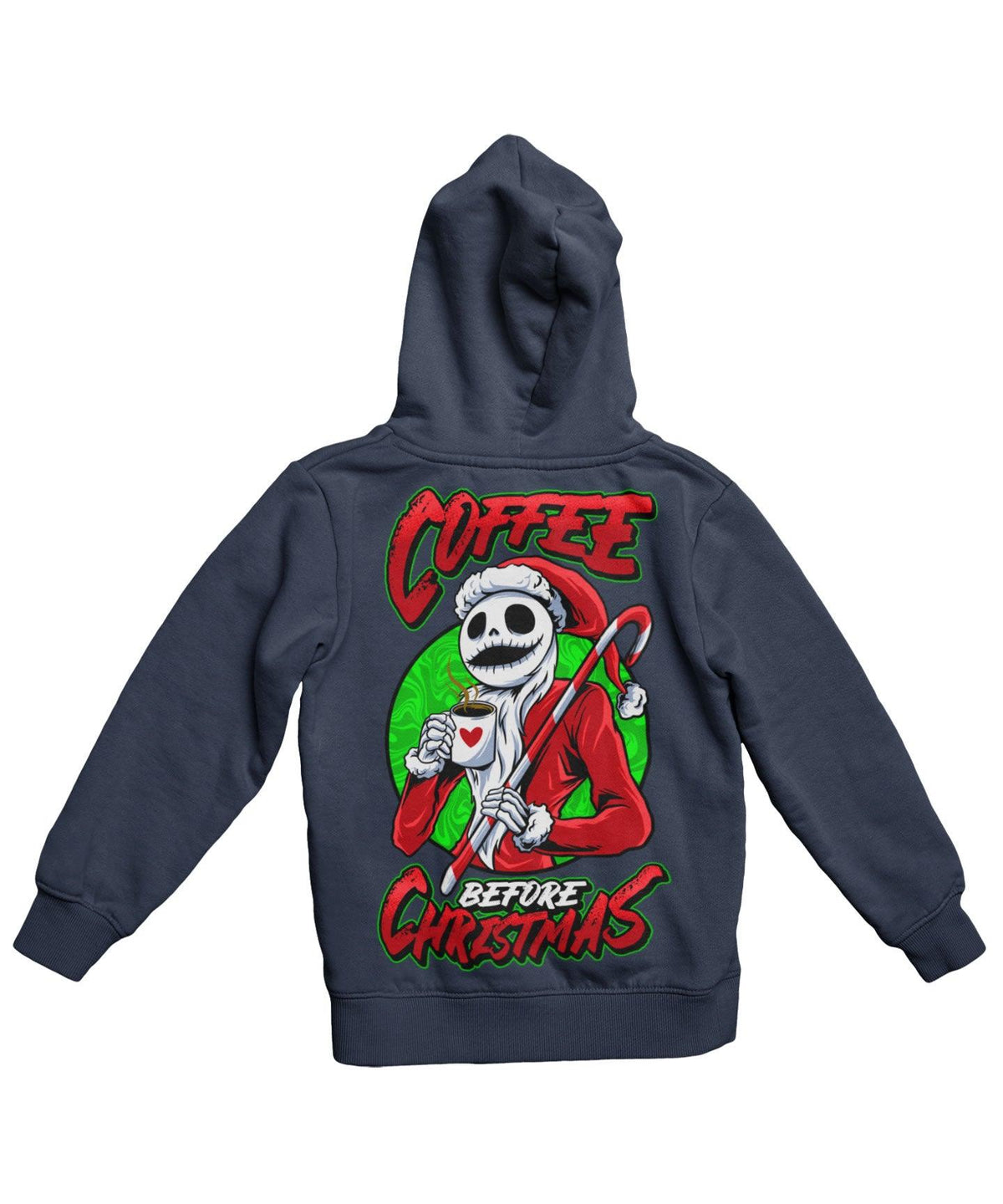 Coffee Before Christmas Back Printed Hoodie product image 2