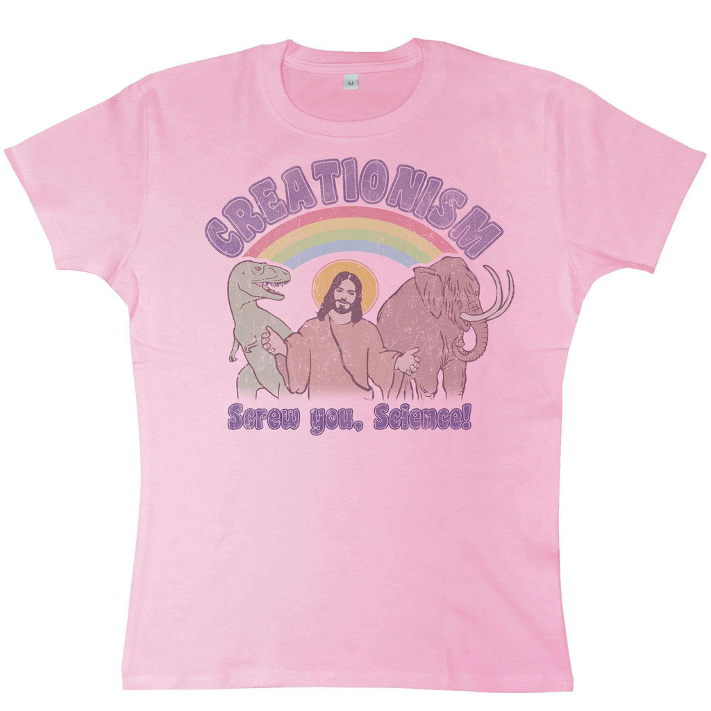 Creationism Screw You Science Womens Fitted T-Shirt product image 2