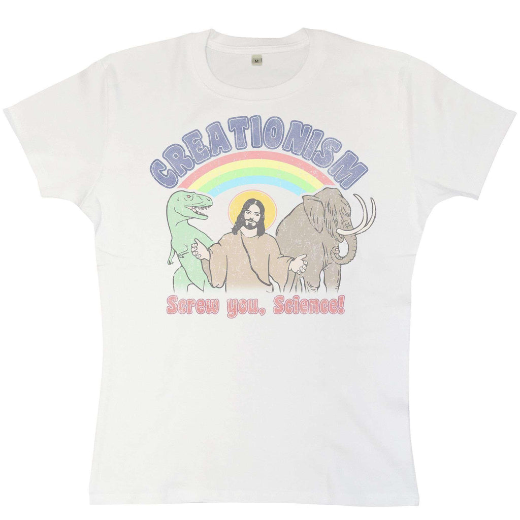 Creationism Screw You Science Womens Fitted T-Shirt product image 1