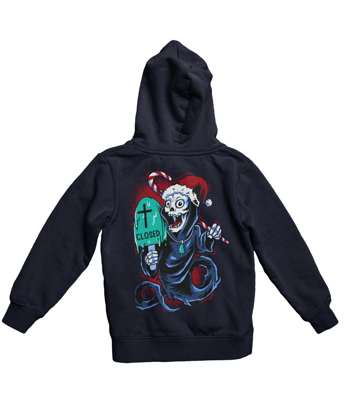 Death Free Day Of Santa Back Printed Christmas Hoodie product image 2
