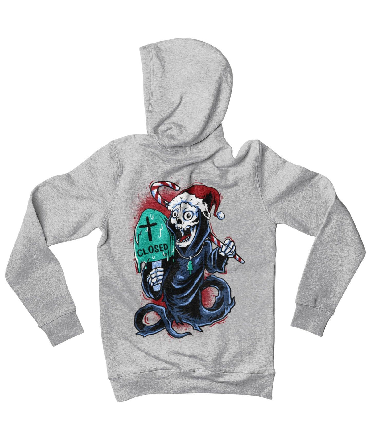 Death Free Day Of Santa Back Printed Christmas Hoodie product image 1