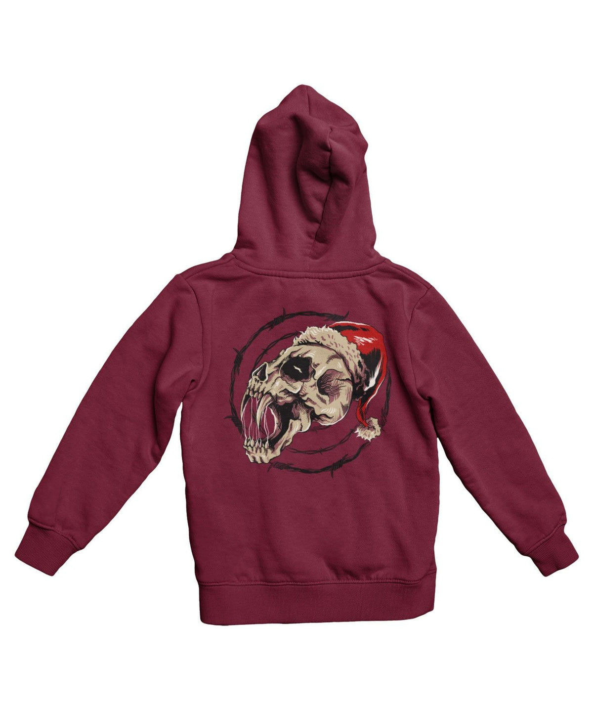 Demon Skull Santa Back Printed Christmas Hoodie product image 4