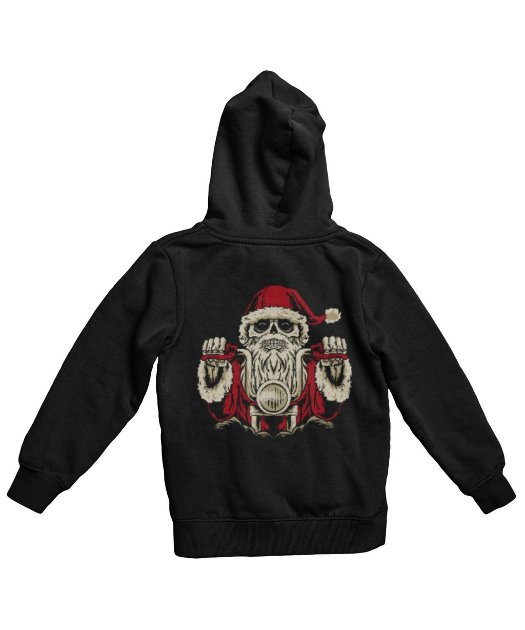 Devil Santa Night Rider Back Printed Christmas Hoodie product image 2