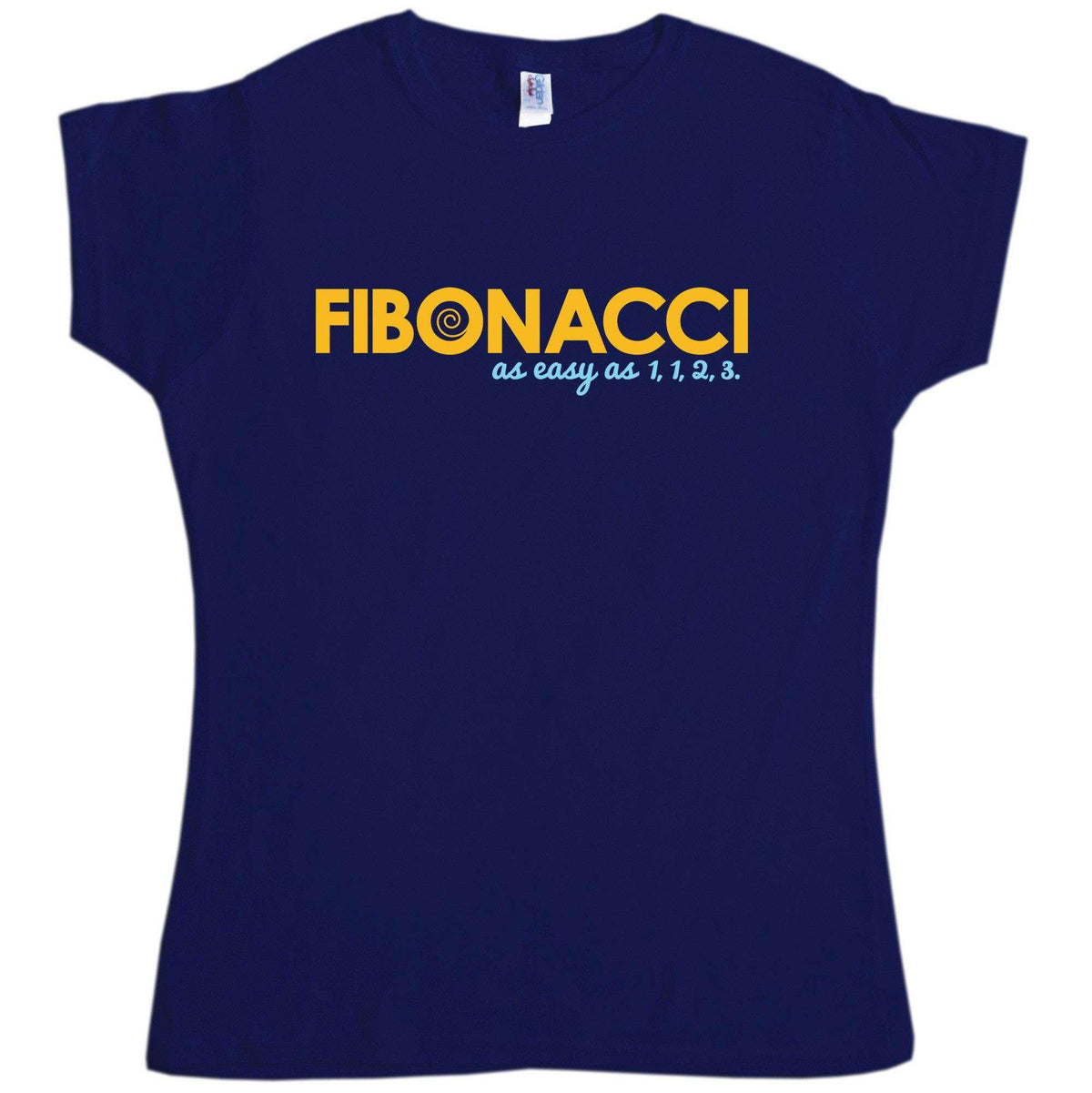 Fibonacci Easy as 1 1 2 3 Fitted Womens T-Shirt product image 1