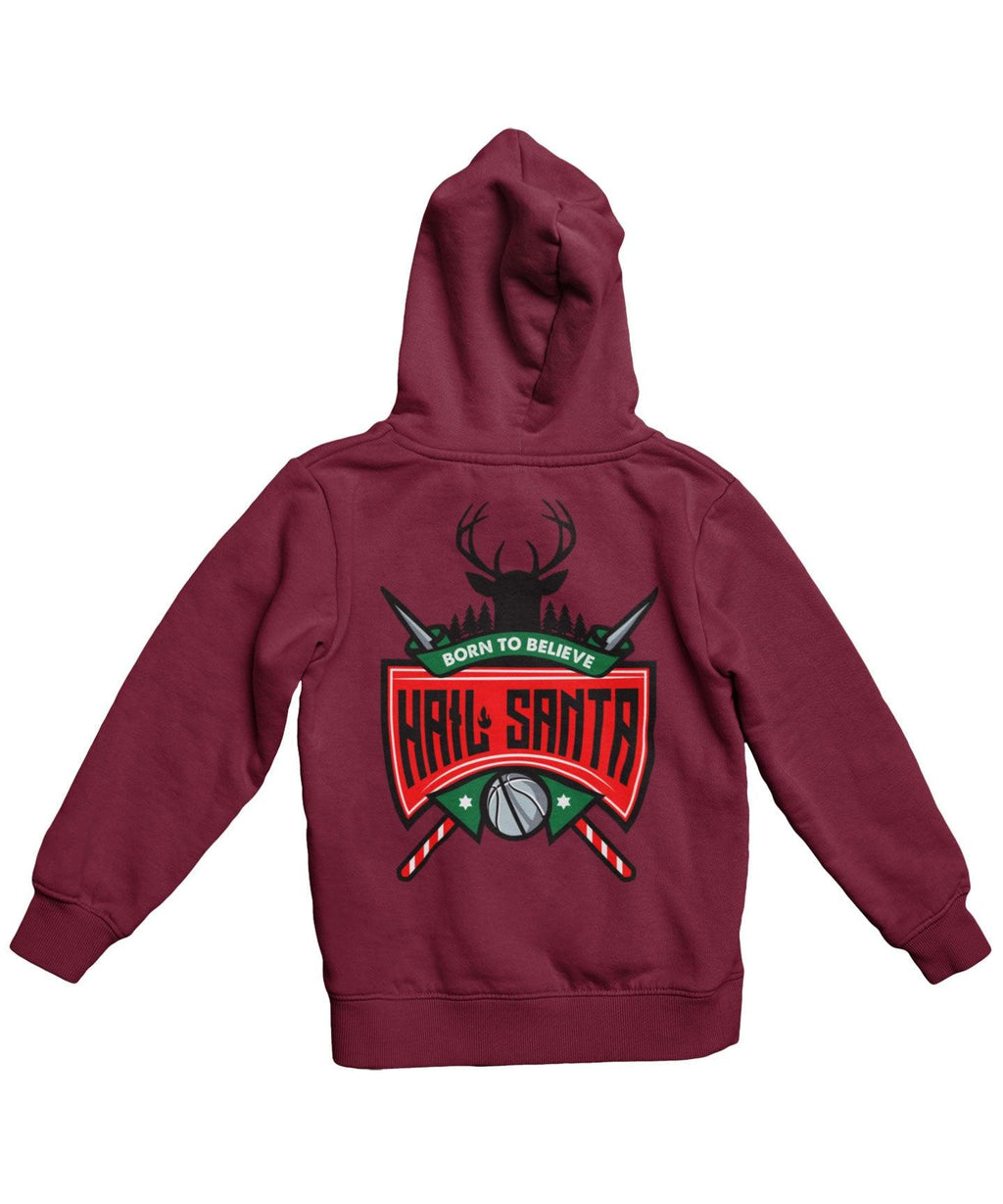 Hail Santa Back Printed Christmas Hoodie product image 3