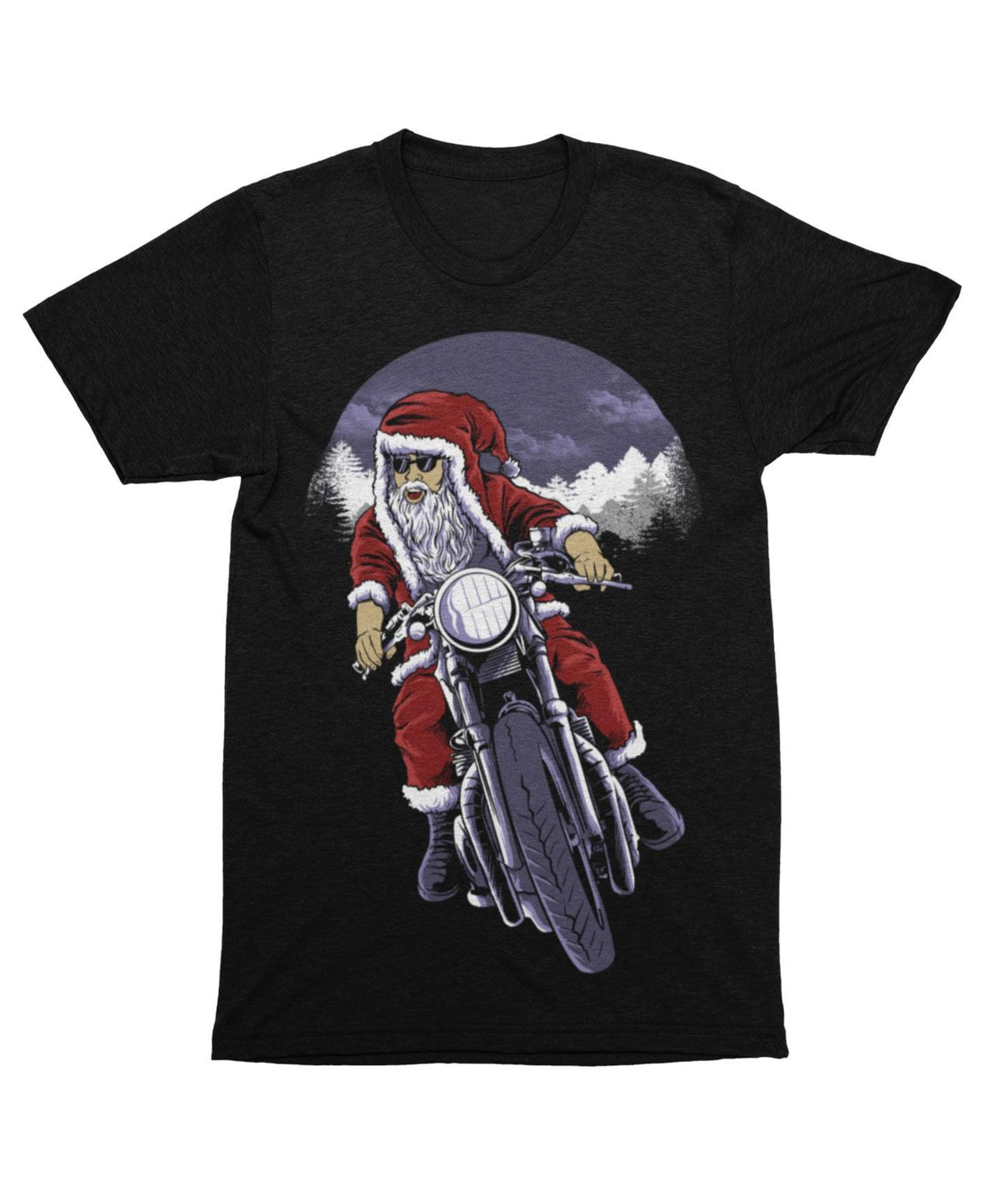 Holiday Rider Santa Unisex Christmas T-Shirt product image 1