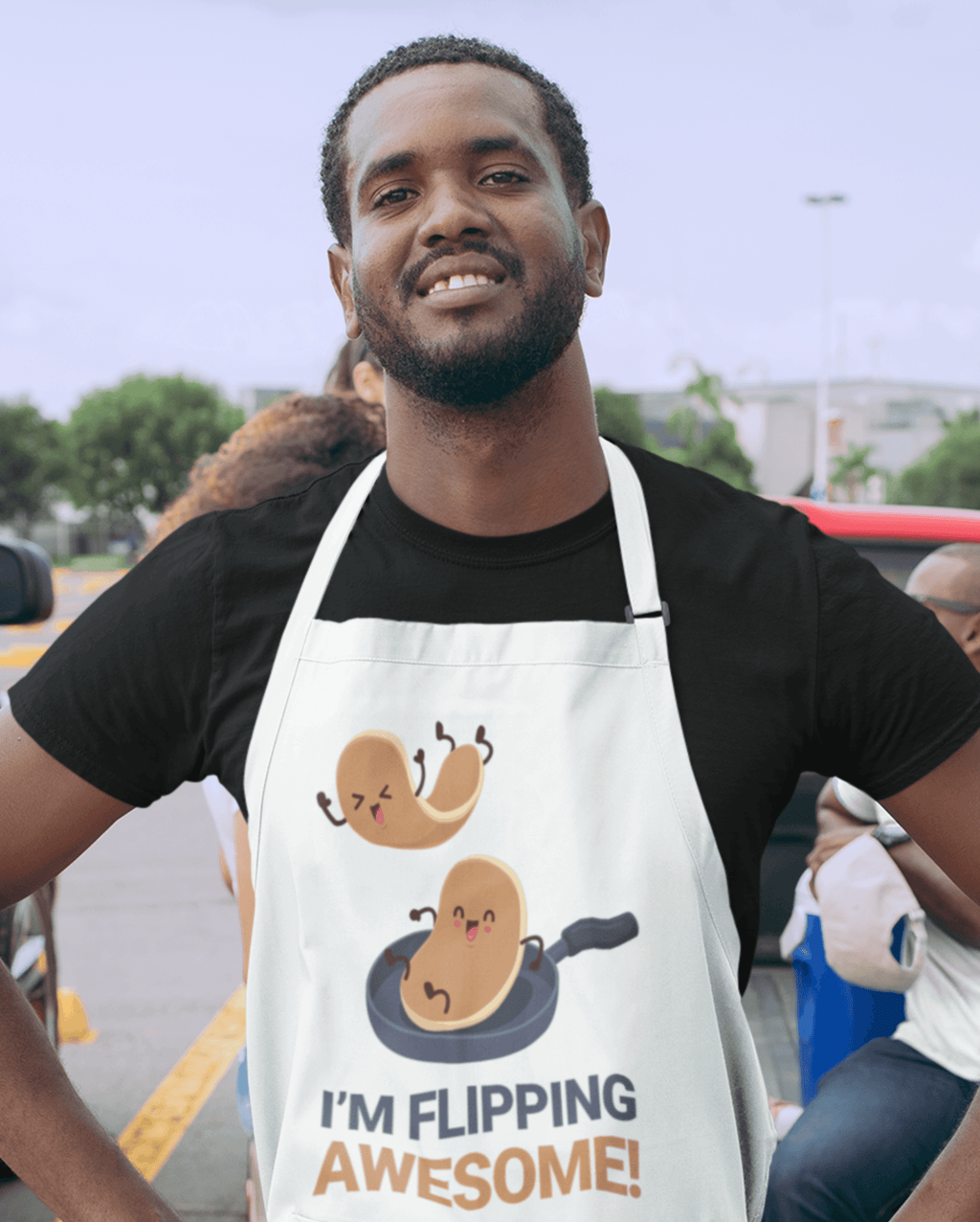I'm Flipping Awesome Pancake Day Cotton Kitchen Apron